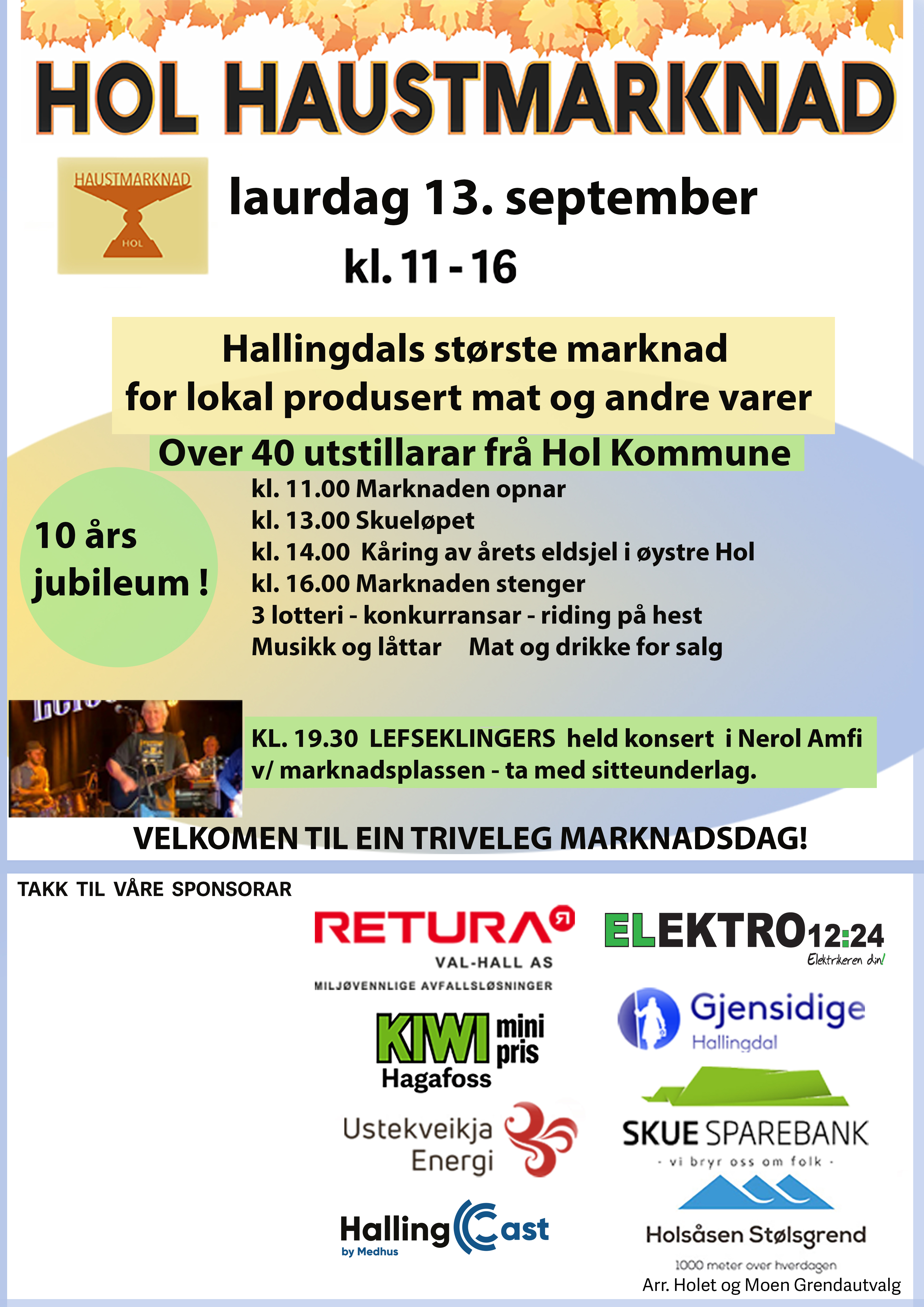 PLAKAT Haustmarknad i Hol 2025  pr- 20-8-25